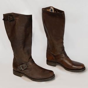 Frye 10B zip shaft round toe boots slouch riding